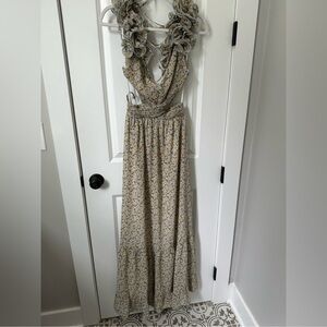 Maxi dress with tied back - size xs